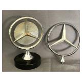 2 Vintage Mercedes Hood Ornaments