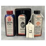 3 Paper Label Victor Camera/Projector Oil Bottles