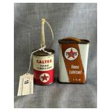 Round and Square Caltex Home Lubricant Cans
