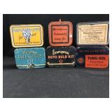 (6) Antique Bulb and Fuse Tins