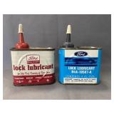 2 Short 4 oz. Ford Lock Lubricant Handy Oilers