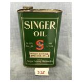 1/4 Singer Oil Sewing Machine Can