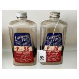 2 "Lightning Fast" P-38 WWII Airplane Bottles