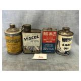 Group of Screw Top Shoe Oil Cans