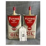 Pair of Flying A Quality Household Oil Cans