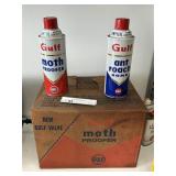 NOS Partial Case Gulf Moth Proofer/Ant Roach Cans