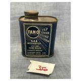 FAM-O Gas and Oil Paper Label Can