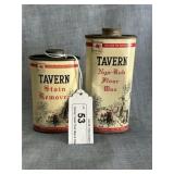 Socony Tavern Floor Wax & Stain Remover Cans