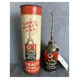 Unusual Texaco Home Lubricant Canister and Oiler