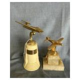 2 Vintage Airplane Trophies