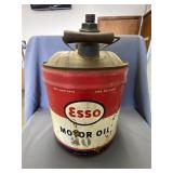 5 Gallon Esso 30 Weight Motor Oil Can