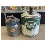 Atlantic & Quaker State Oil Cans
