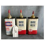 (3) Sohio 4 oz. Home Oiler Cans
