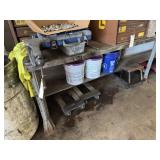 Metal Workbench w/ 3-1/2" Vise & 6" Swivel Vise
