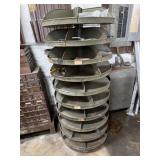 Vintage Metal Revolving 9-Tier Parts Bin
