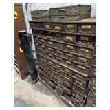 66-Drawer File Card Parts Bin w/ Contents