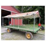 Farm wagon with Fabricated Canopy