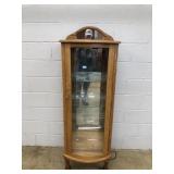 Oak Mirrored Curio Cabinet