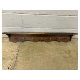 Oak Clothes Hanger Shelf