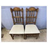 2 Chairs w/ Upholstered Seats