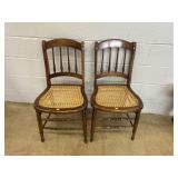 2 Cane Seat Chairs