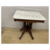 Victorian Marble Top End Table