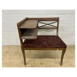 Upholstered SIde Chair w/ Shelf