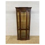 Lighted Mirrored Back Curio Cabinet