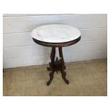 Victorian Marble Top End Table