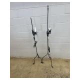 2 Wrought Iron Floor Lamps
