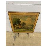 Vintage Folding Table w/ Decorative Top