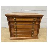 Vintage Spool Cabinet w/ Decorative Sides