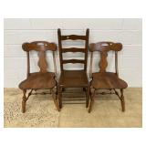 3 Side Chairs 18"SH.