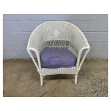 Wooden Wicker Upholstered Chair
