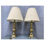 Pair of Brass Table Lamps