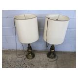 Pair of Brass Table Lamps