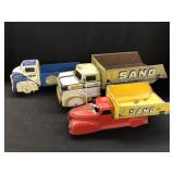 (3) Marx Pressed Steel Toy Trucks