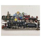 Vintage Heavy Plastic Railroad Wall Plaque