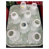 (8) Milk Glass Vintage Lamp Shades