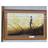 Lee Teter 1992 Framed Indian Warrior Print