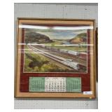 Framed 1856 Pennsylvania Railroad Calendar