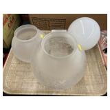 (3) Glass Lamp Shades