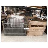 Wood and Wire Form Beverage Crates