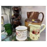 Toby Jug, Souvenir and Stoneware Pitchers