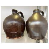 Red and Stoneware Storage Jugs