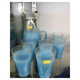 West Virginia Glass Pitcher Set