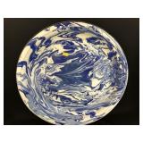 Large Blue Agateware Plate