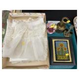 Vintage Christening Dress and Decorative Objects
