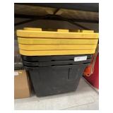 (4) Plastic Totes with Lids