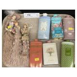 Vintage Talc Tins and Tassels